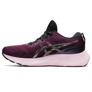 asics women's gel-nimbus lite 3 running shoes, 8, deep plum/barely rose