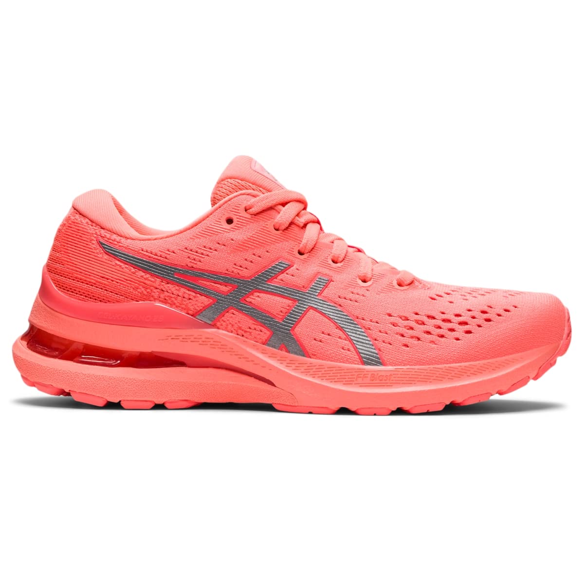 ASICS Women's Gel-Kayano 28 LITE-Show Running Shoes, 9, LITE-Show/Sun Coral