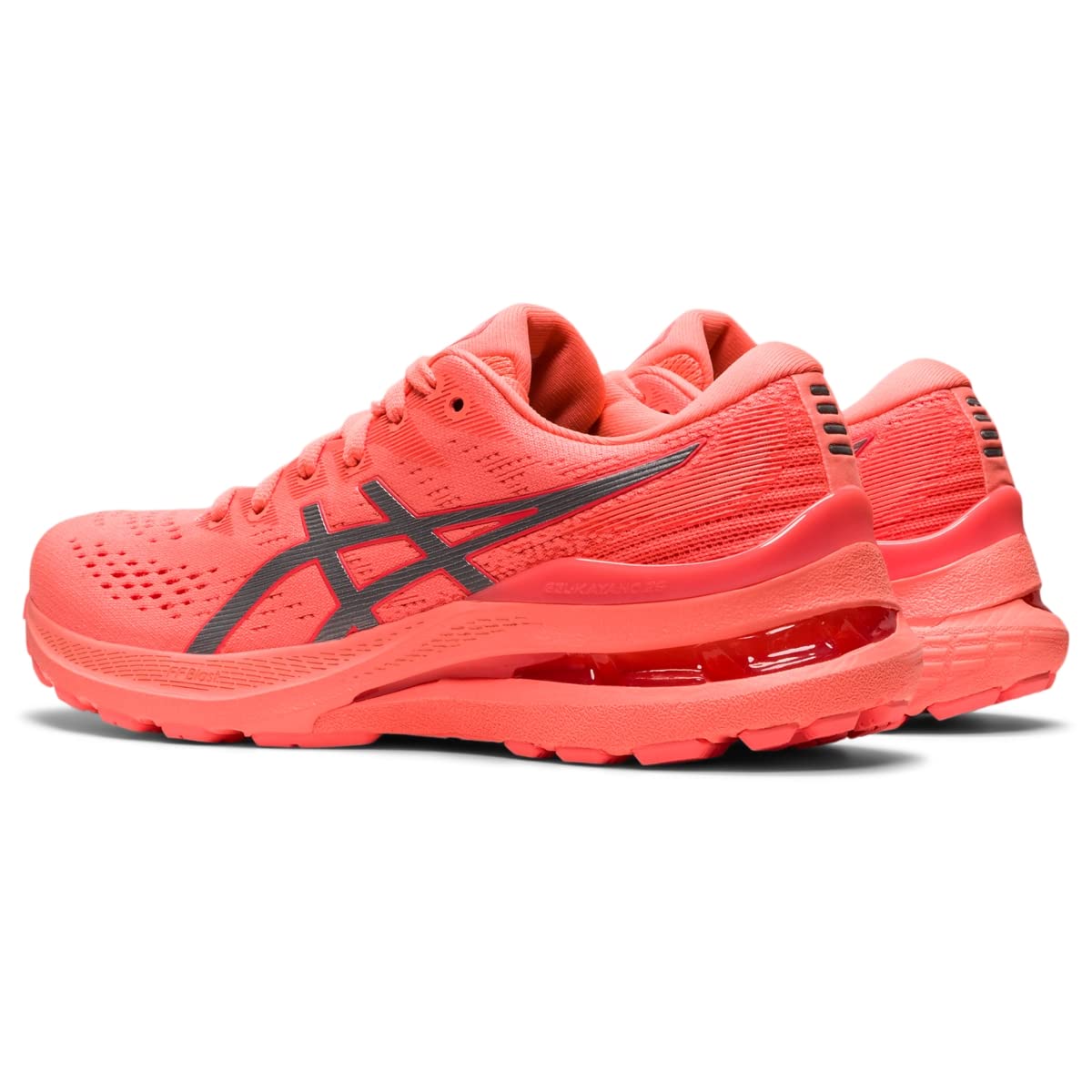 ASICS Women's Gel-Kayano 28 LITE-Show Running Shoes, 9, LITE-Show/Sun Coral