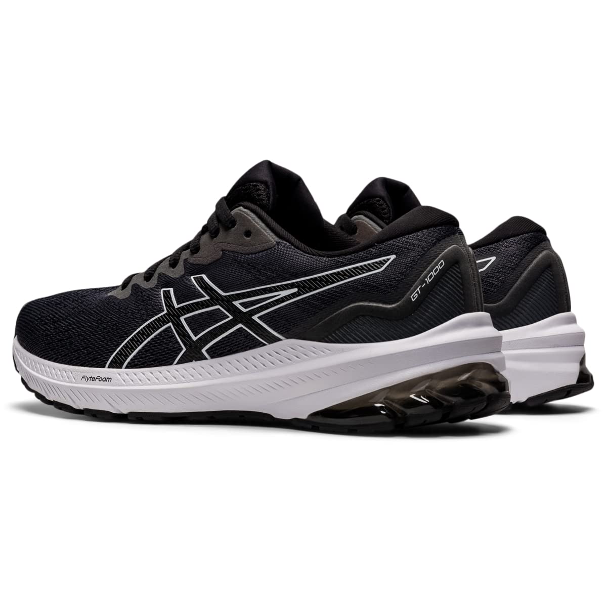 ASICS Women's GT-1000 11 Running Shoes, 8.5, Black/White