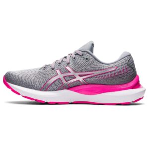 asics women's gel-cumulus 24 running shoes, 9, sheet rock/pink glo