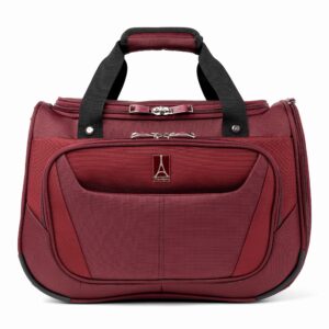 travelpro maxlite 5 softside lightweight underseat carry-on travel tote, overnight weekender bag, men and women, burgundy, 18-inch