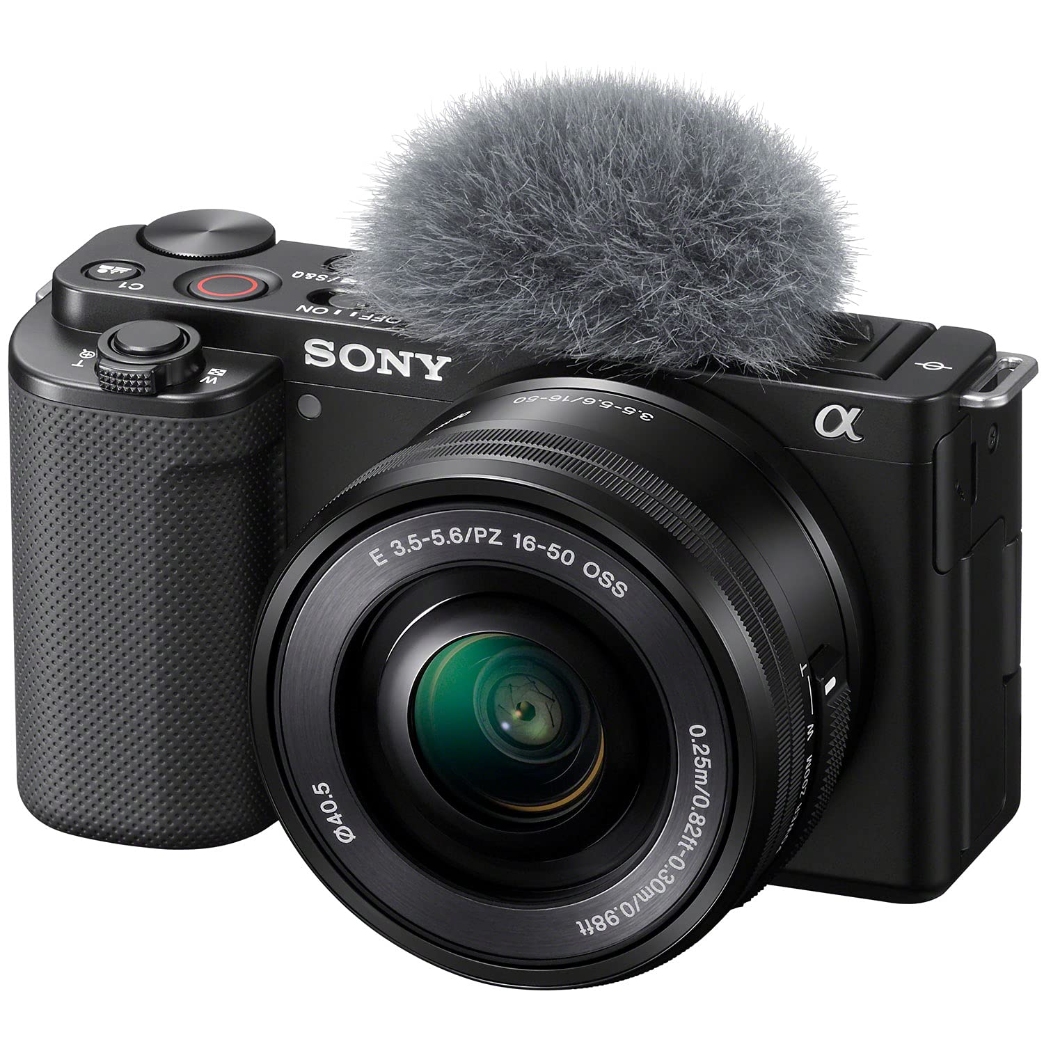 Sony ZV-E10 Mirrorless Camera Vlogger Kit with 16-50mm F3.5-5.6 Lens ILCZV-E10L/B Black Bundle with ACCVC1 Including GP-VPT2BT Grip + Filters + Wide & Telephoto Lenses + Deco Gear Case & Accessories