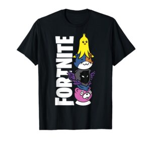fortnite black classic fit crew neck t-shirt - adult polyester & cotton short sleeve