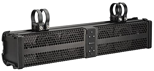 Rockville XBAR-24 24" ATV/UTV Soundbar Bluetooth Speaker System w LED + Wire Kit, Black