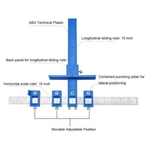 SYITCUN Cabinet Hardware Jig,Cabinet Handle Template Tool of Door Drawer Handle and Pulls,Cabinet Knob Template Tool,Drawer Pull Jig,Cabinet Hardware Template Tool Set with Storage Bag