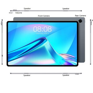 Tablet Computer, TeclastT40 Plus 10.4 Inch Android 11 Tablet 2000×1200 IPS 8GB RAM 128GB ROM Dual 4G Network and Ac Dual-Band WiFi Bluetooth 5.0 (Tablet)