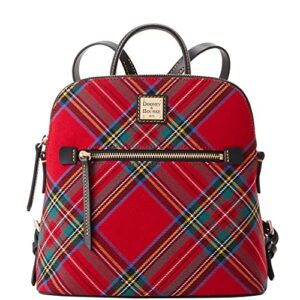 dooney & bourke handbag, tartan backpack - red