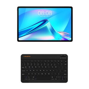 tablet computer, teclastt40 plus 10.4 inch android 11 tablet 2000×1200 ips 8gb ram 128gb rom dual 4g network and ac dual-band wifi bluetooth 5.0 (tablet with bluetooth keyboard)