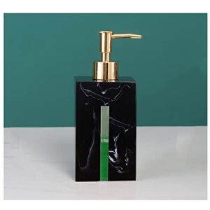 qtbh soap dispenser foam type marble pattern soap dispenser liquid lotion bottle for hotel beauty salon home bathroom 500ml/17.6oz soap pump (color : black)