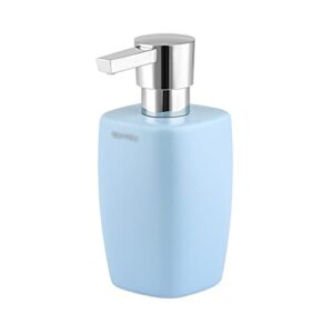 qtbh soap dispenser matte ceramic soap dispenser home bathroom kitchen office shampoo dishwashing liquid cosmetic lotion bottle 370ml/13oz soap pump (color : blue)