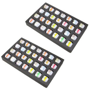 polar whale 2 cocktail capsule drawer organizers tray insert compatible with keurig drinkworks pods for kitchen home bar party waterproof washable black foam 28 compartment 12.75 x 20.25 inches
