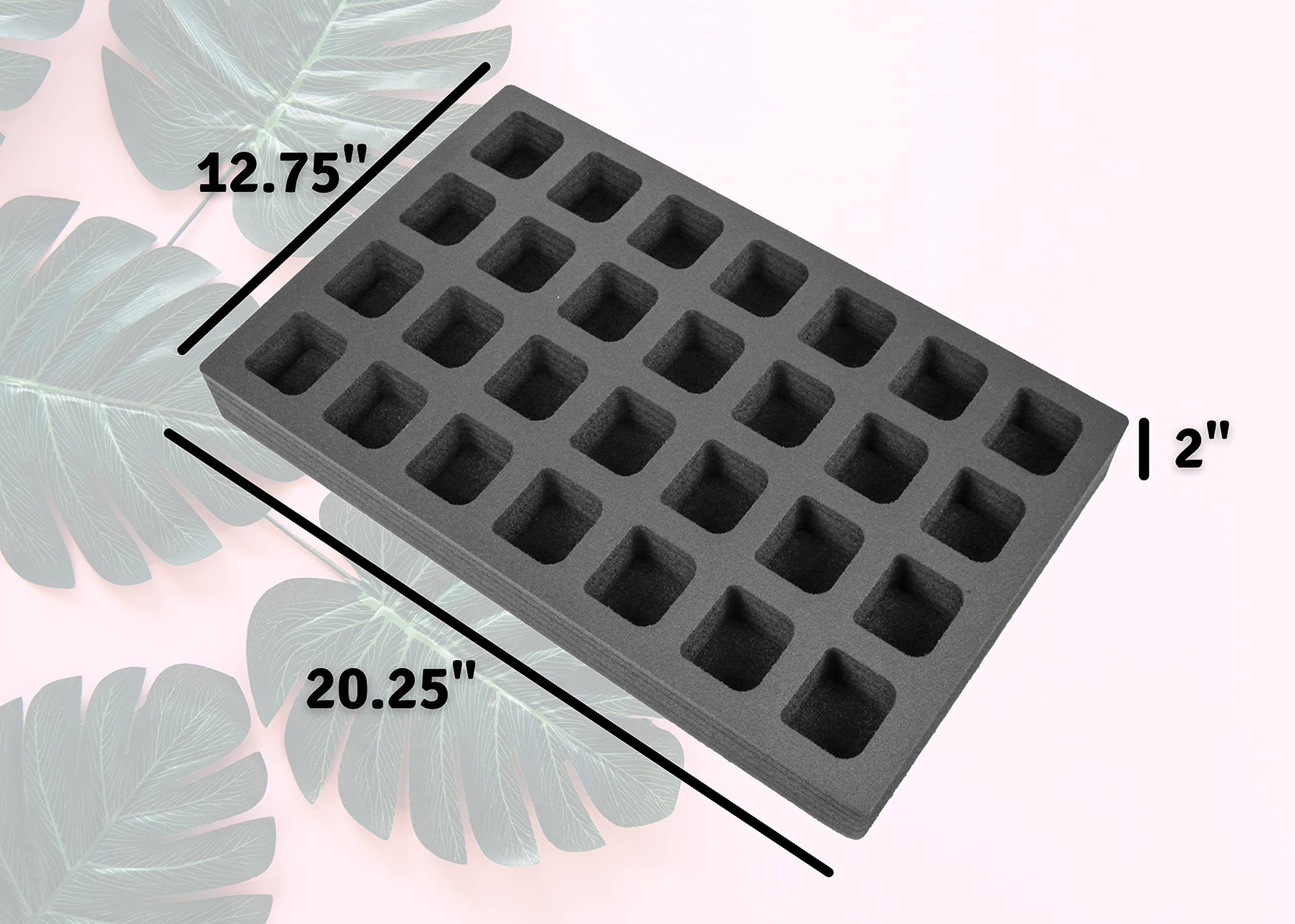 Polar Whale 2 Cocktail Capsule Drawer Organizers Tray Insert Compatible with Keurig DrinkWorks Pods for Kitchen Home Bar Party Waterproof Washable Black Foam 28 Compartment 12.75 x 20.25 Inches