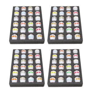 polar whale 4 cocktail capsule drawer organizers tray insert compatible with keurig drinkworks pods for kitchen home bar party waterproof washable black foam 24 compartment 12.6 x 17.9 inches