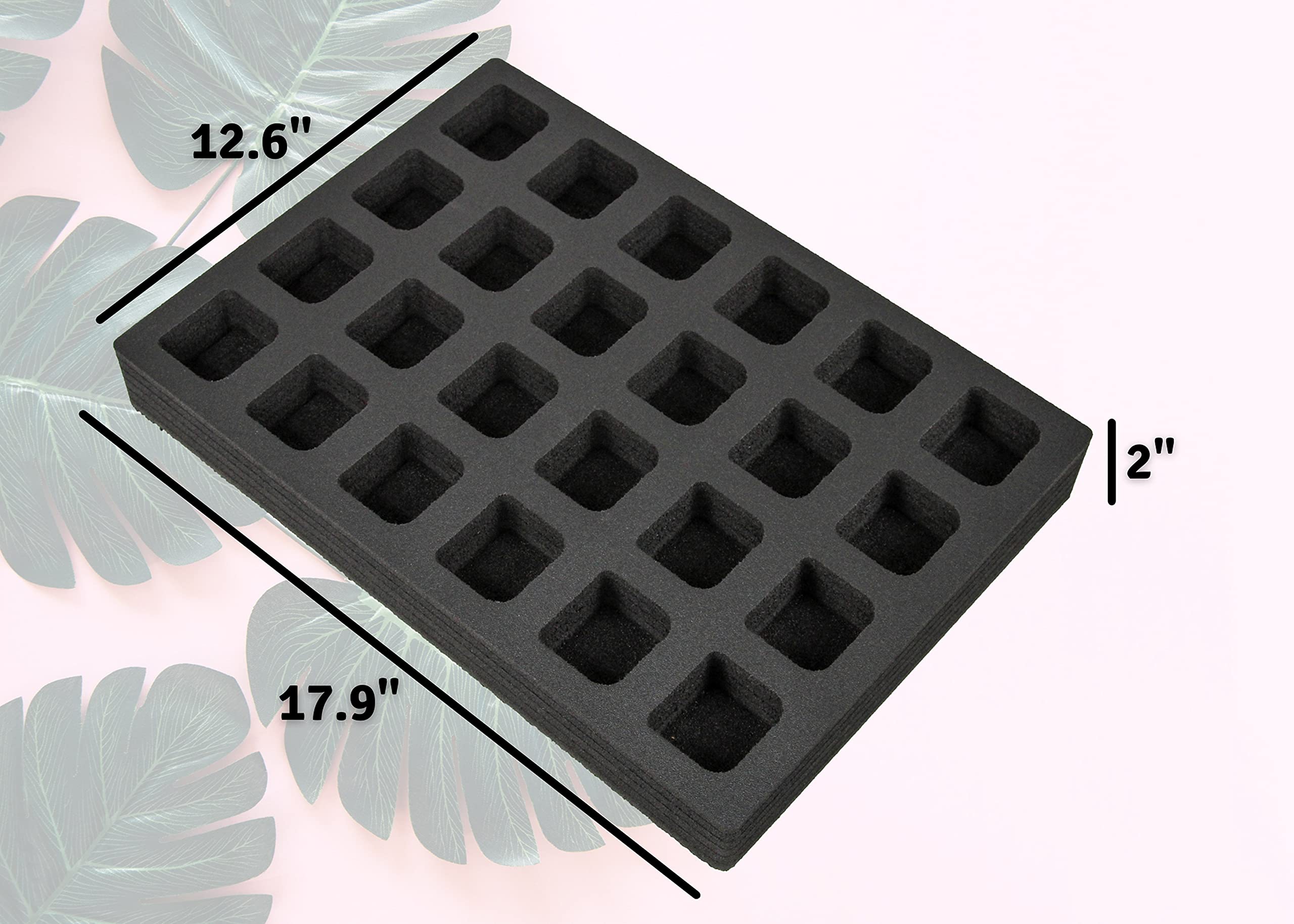 Polar Whale 4 Cocktail Capsule Drawer Organizers Tray Insert Compatible with Keurig DrinkWorks Pods for Kitchen Home Bar Party Waterproof Washable Black Foam 24 Compartment 12.6 x 17.9 Inches