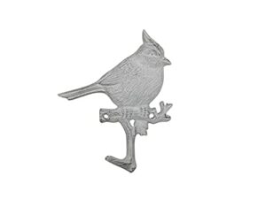 handcrafted nautical decor whitewashed cast iron cardinal sitting on a tree branch decorative metal wall h