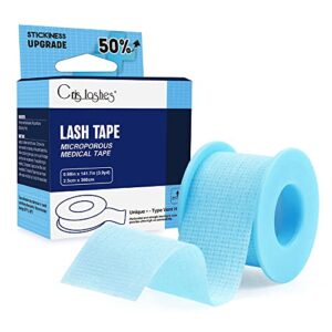 lash tape for eyelash extensions blue eyelash tape for extensions sensitive eyelash extension tape sensitive skin tape for eyelash extensions breathable medical microporous tape(0.98in 3.9yd, 1roll)
