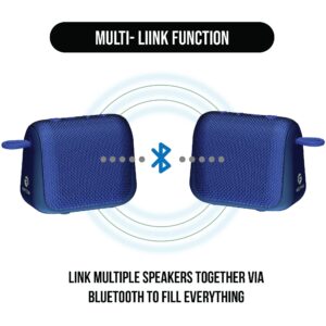 Raycon Everyday Speaker with Microphone IP67 Dustproof and Waterproof TWS Multilink Bluetooth 5.0 Portable Outdoor Wireless Speaker for Home, Outdoors, Travel (Electric Blue)