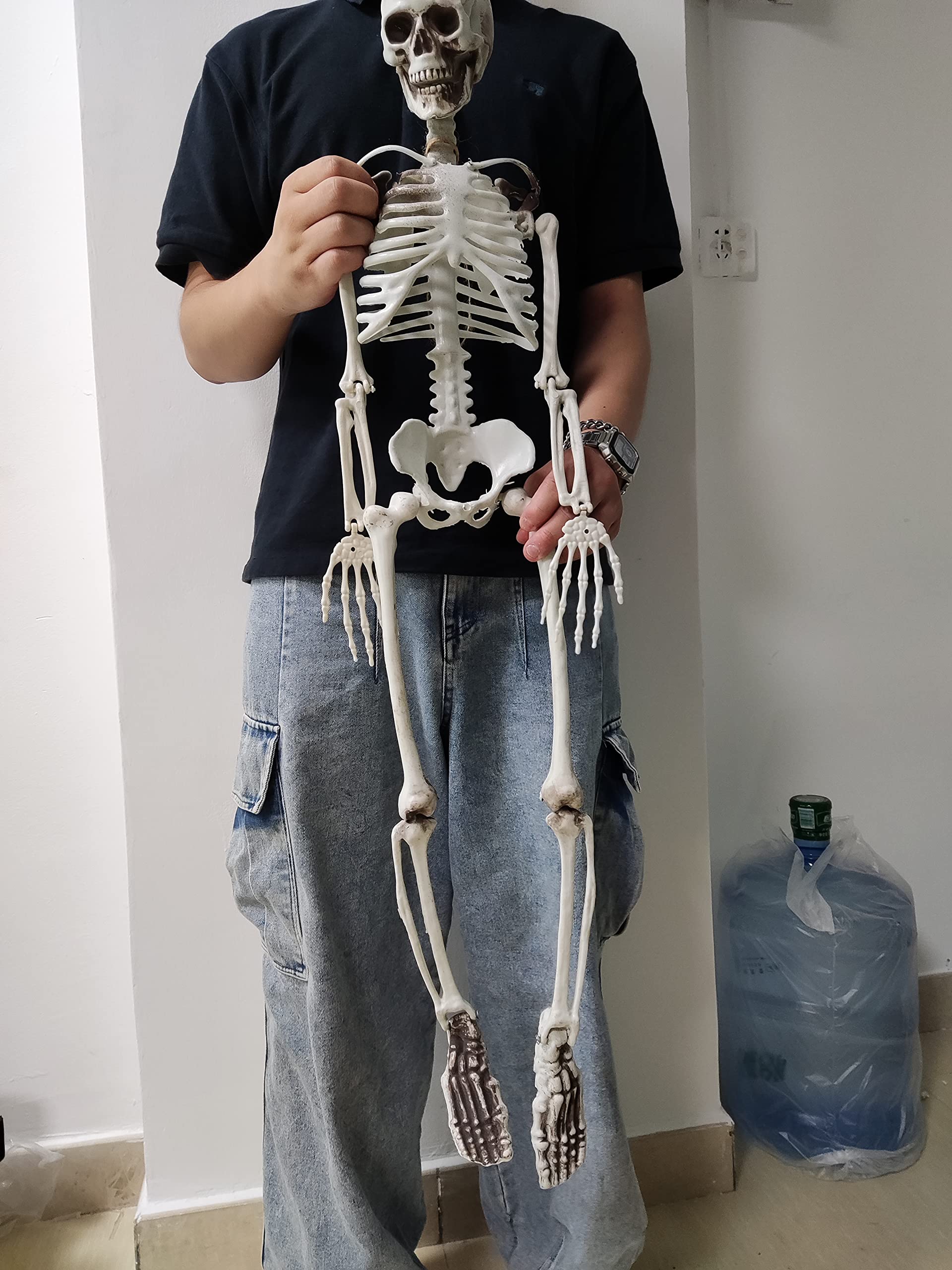 36” Halloween Skeleton Full Body Life Like Skeleton Model with Movable Joints for Halloween Decoration