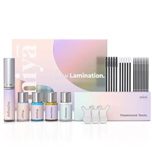 miya lash | brow lamination kit | professional eyebrow lamination with keratin | diy eye brow lift kit | fuller, thicker brows for 6 weeks | includes easy to use instruction, treatment tools & brushes