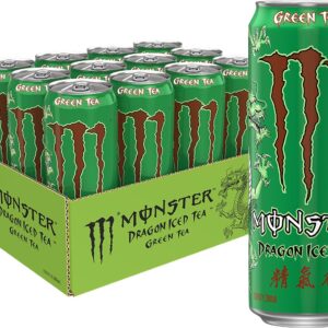 Monster Dragon Iced Green Tea, 23 Fl Oz (Pack of 12)