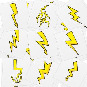 144 pieces lighting bolt tattoos lightning bolt stickers lightning bolt hand temporary tattoos accessories apparel accessories for birthday party favor decorations,9 styles