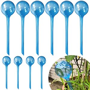 plant watering globes, 10pcs plastic plant automatic water bulbs flower self feeder balls irrigation device auto waterer planter insert stakes for indoor outdoor garden potted while away on vacation