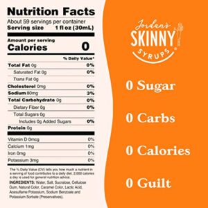 Jordan's Skinny Syrups Sugar Free Salted Caramel Coffee Syrup, 1.75L - Gluten Free, Keto Friendly