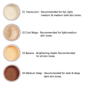 2 Pack PHOERA Setting Powder,Control Oil Brighten Skin Color Cover Blemish Whitening Face Setting Loose Powder,Helps Makeup Last Longer(102 Cool Beige)