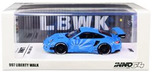 997 lbwk liberty walk baby blue 1/64 diecast model car by inno models