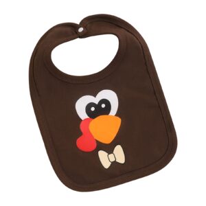 Menglang Thanksgiving Baby Bibs, My First Thanksgiving Baby Bibs, Unisex 1 Pack Drool Bibs, for Teething and Drooling, Feeding (Turkey Boy)