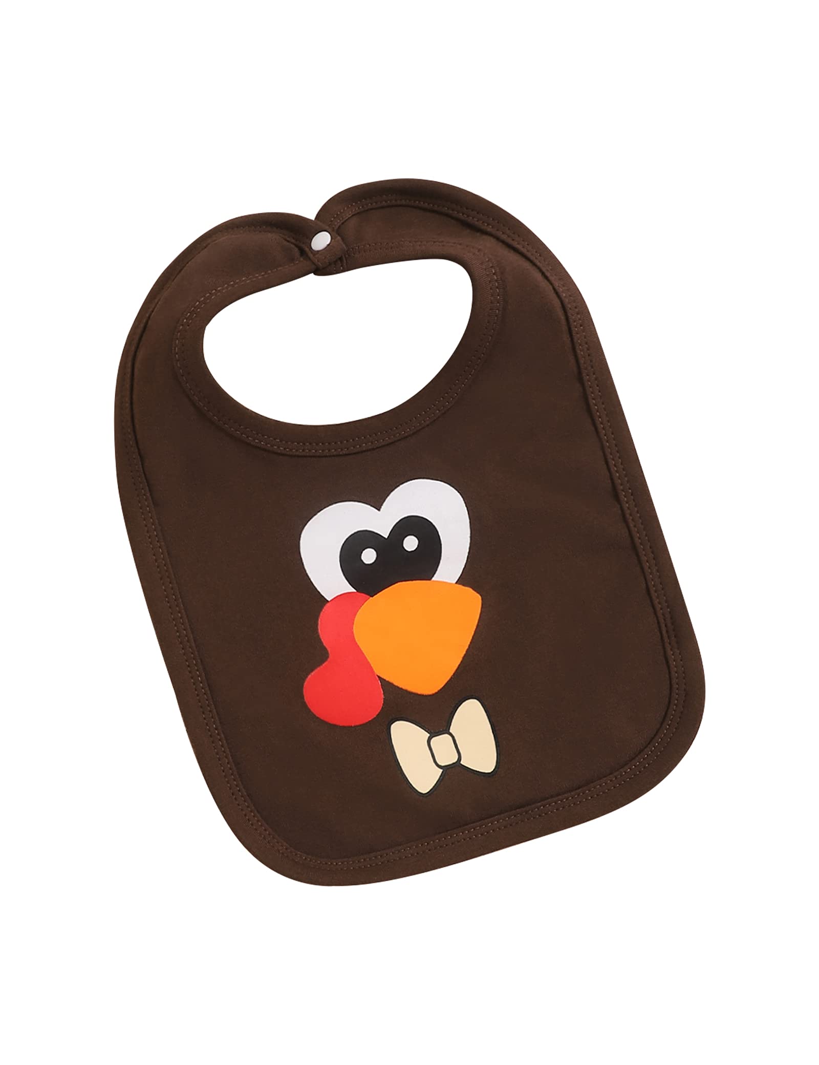 Menglang Thanksgiving Baby Bibs, My First Thanksgiving Baby Bibs, Unisex 1 Pack Drool Bibs, for Teething and Drooling, Feeding (Turkey Boy)