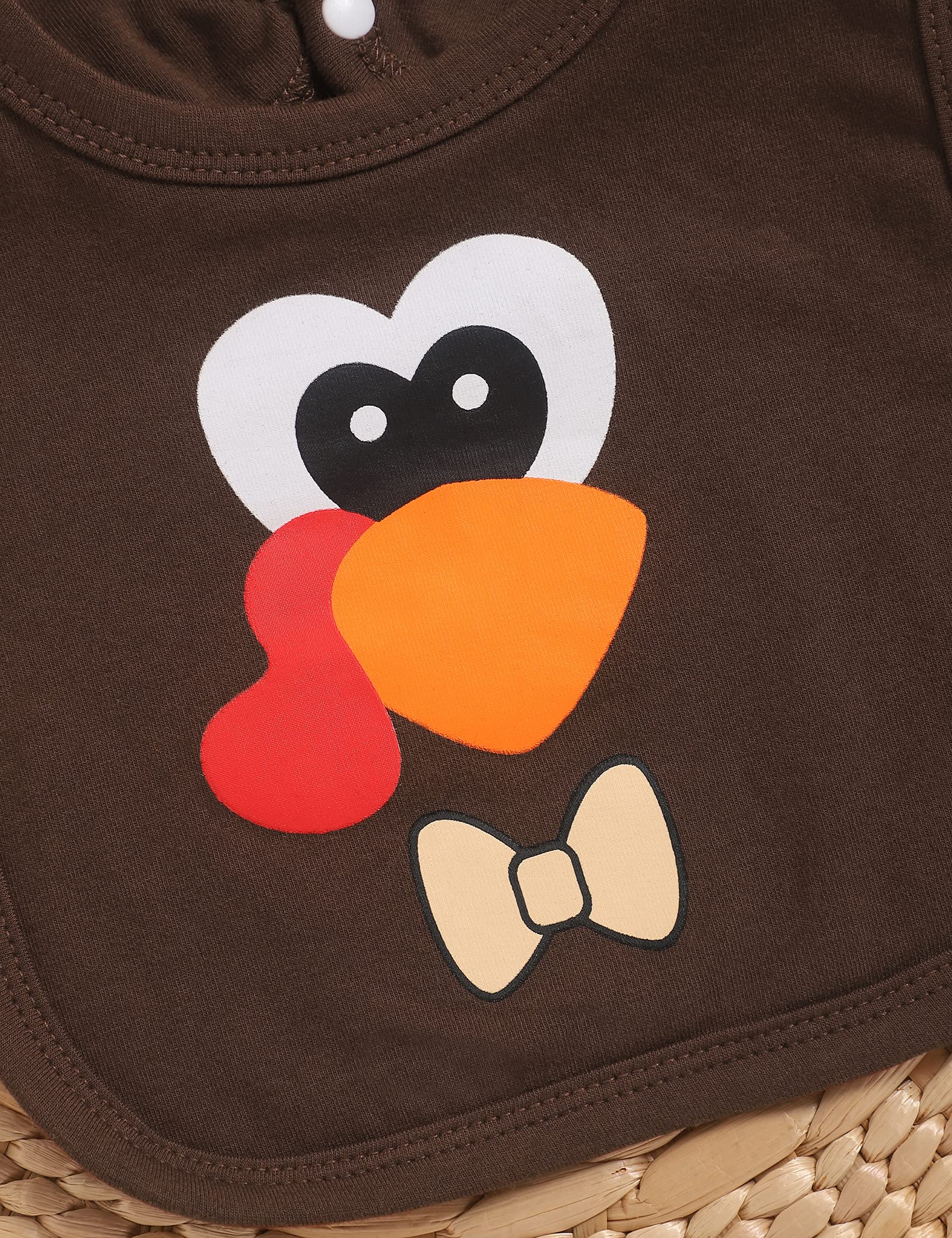 Menglang Thanksgiving Baby Bibs, My First Thanksgiving Baby Bibs, Unisex 1 Pack Drool Bibs, for Teething and Drooling, Feeding (Turkey Boy)