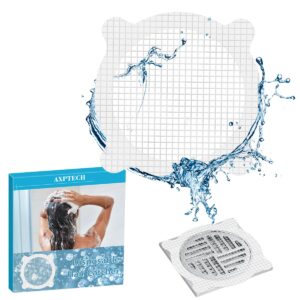 30 pack disposable shower drain hair catcher，shower drain dog hair catcher cover for showers & bathtubs mesh stickers，mesh filter sink strainer stickers (30)