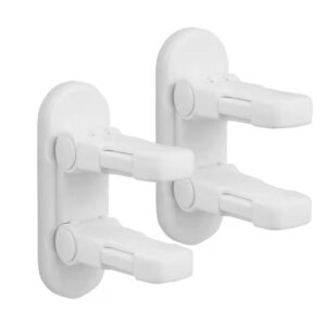 Flowden Improved Childproof Door Lever Lock（2 Pack）Prevents Toddlers from Opening Doors. Durable ABS with Adhesive Backing. Simple Install, No Tools Needed