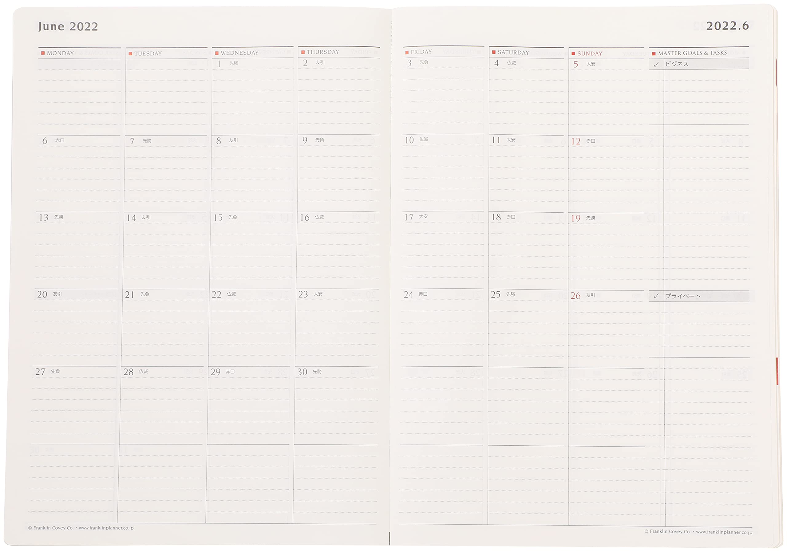 Franklin Planner Organizer, 1 Page a Day Uncovered, January 2022, A5 65393