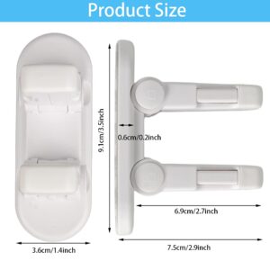 Flowden Improved Childproof Door Lever Lock（2 Pack）Prevents Toddlers from Opening Doors. Durable ABS with Adhesive Backing. Simple Install, No Tools Needed