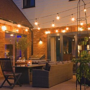 VMANOO Outdoor String Lights 75Ft Patio Lighting 75 G40 LED Bulbs Waterproof for Outside Yard Gazebo Party Wedding Tents Porch Garden Bistro Pergola Backyard Deck Hanging Indoor Balcony Decor Lights