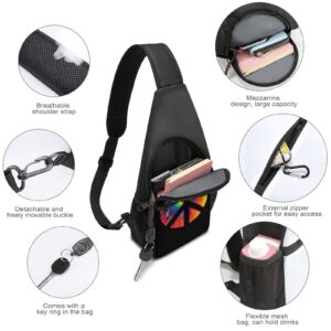 FunnyStar Tie Dye Peace Sign Sling Bag Crossbody Backpack Shoulder Chest Daypack For Travel Hiking