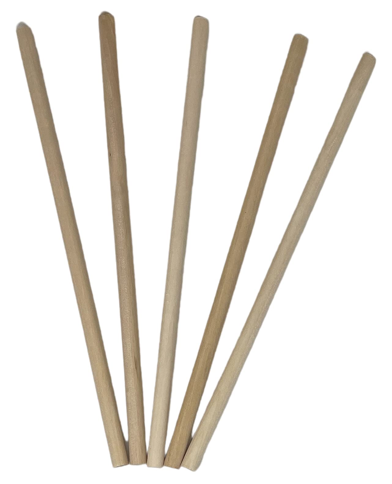 1/2 Inch Wooden Dowel Rods .5 Inches Thick by 12 Inches Tall Round Unfinished Hardwood (5)