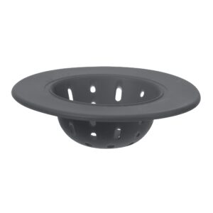 oggi silicone sink strainer- great kitchen sink strainer, sink drain strainer, drain stopper, sink plug, 4.6˝ diameter rim, gray