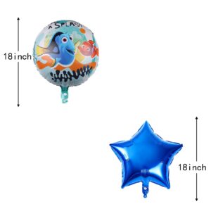 Finding Nemo Party Supplies 5PCS Finding Nemo Foil Balloons for Kids Birthday Baby Shower Decorations