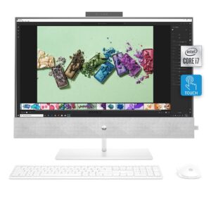 HP Pavilion 27-d0080 27" AIO Touchscreen Computer i7-10700T 16GB 1TB SSD 9ED27AA Renewed