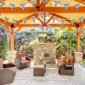 32.8 ft Cow Pennant Banners Cow Banner Cow Pattern Pennant Banner Farm Birthday Party Supplies Farm Style Banner for Western Cowboy Themed Western Party Decorations
