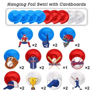 51 Pieces Baseball Party Decorations, Sports Theme Party Hanging Swirl Decor for Kids Adults Baseball Birthday Party Baby Shower Supplies