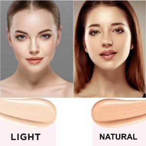 QIUFSSE Air Cushion CC Cream Mushroom Head Foundation Air Cushion BB Cream Concealer Moisturizing Brighten Makeup Long Lasting Waterproof-Natural