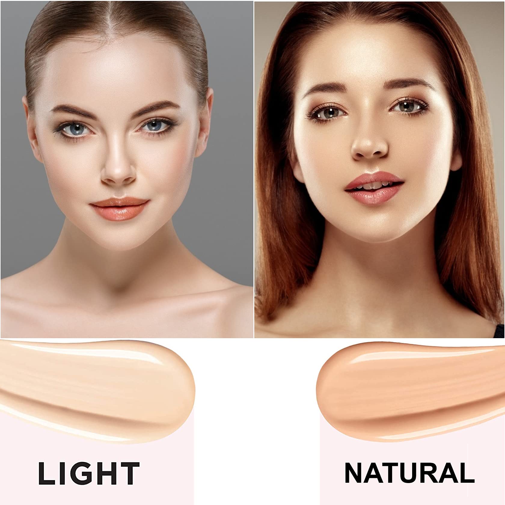 QIUFSSE Air Cushion CC Cream Mushroom Head Foundation Air Cushion BB Cream Concealer Moisturizing Brighten Makeup Long Lasting Waterproof-Natural