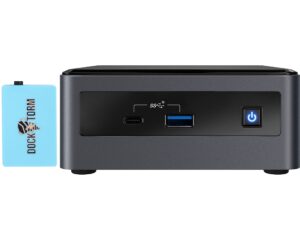 intel nuc kit home & business mini desktop black i5-10210u 4-core, 8gb ram, 512gb sata ssd, uhd, wifi, bluetooth, 1xhdmi, sd card, win 10 pro with hub
