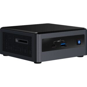 Intel NUC Kit Home & Business Mini Desktop Black i5-10210U 4-Core, 8GB RAM, 512GB SATA SSD, UHD, WiFi, Bluetooth, 1xHDMI, SD Card, Win 10 Pro with Hub