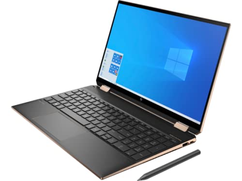 HP Spectre x360 Home & Business 2-in-1 Laptop (Intel i7-1165G7 4-Core, 16GB RAM, 512GB SSD + 32GB Optane, Intel Iris Xe, 15.6" Touch 4K Ultra HD (3840x2160), Active Pen, Win 11 Home) with Hub